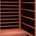 Load image into Gallery viewer, Infrared sauna with wooden benches and black panels