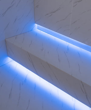 Funes steam room interior bench