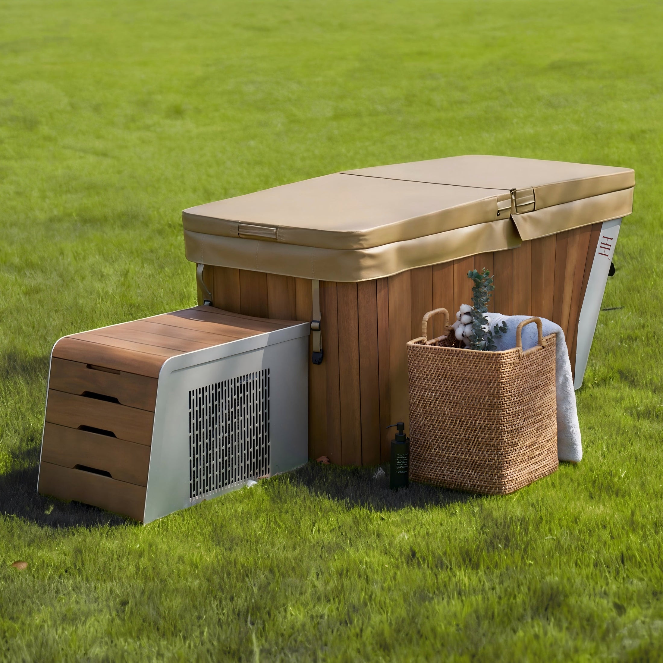 haus of still ice cold plunge with cover 